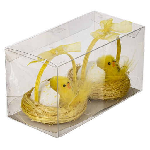 Набор из 2-х изделий декоративных "Гнездо пасхальное" (5,5*6), L11 W6 H6 см