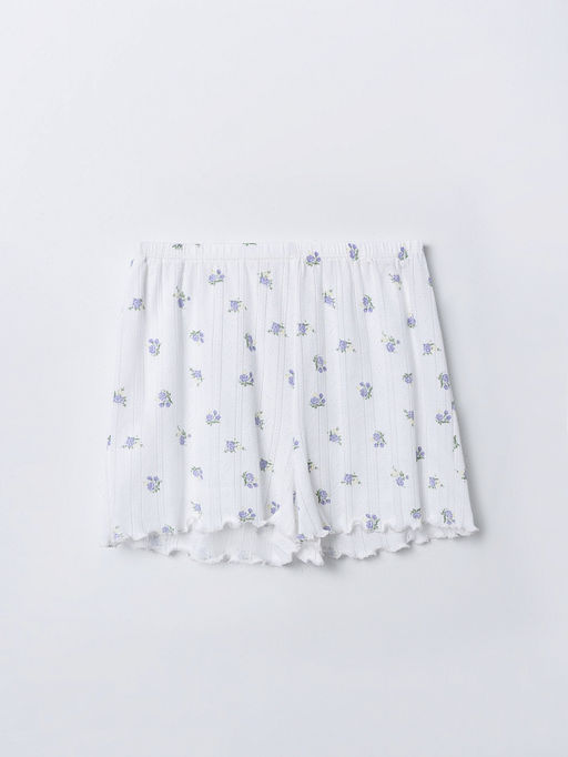 Комплект домашний женский белый с цветочным принтом - Mark formelle фото 7