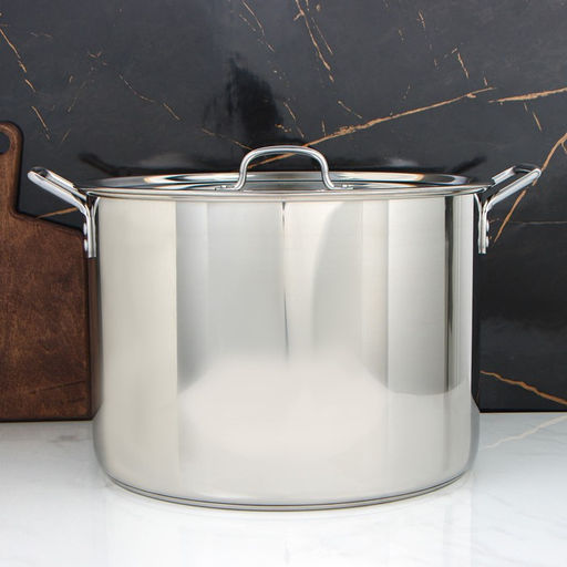 Котёл Катунь «Общепит», 30 л, d=40 см, h=28 см, с крышкой, капсульное дно, индукция, нержавеющая сталь, хромированная