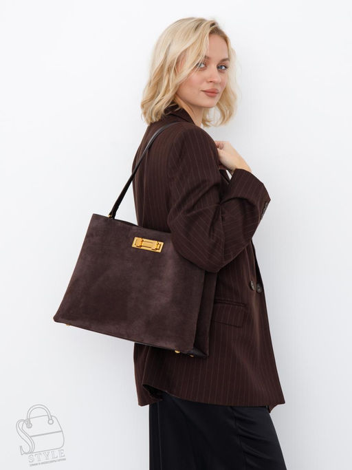 Сумка женская кожаная 1087MF coffee Polina&Eiterou