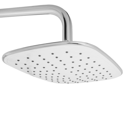 Душевая система ZEIN Z1005, тропическая и ручная лейка 3 режима, шланги, стойка, мыльница, хром