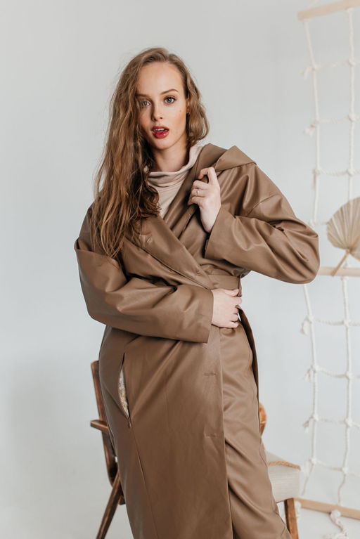 Плащ AMORI 2137 кофейный  фото 2