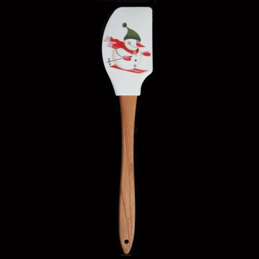 Лопатка кулинарная силиконовая 31 см с деревянной ручкой/ H-211 /уп 130/Новогодняя - Галеонтрейд фото 3