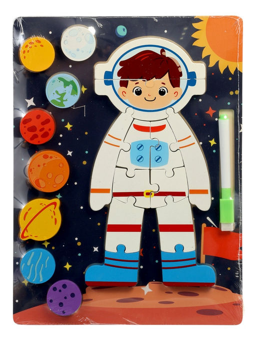 Деревянный Пазл-вкладыш «Космос»