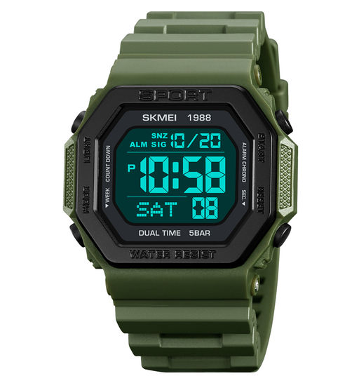 Часы наручные Skmei мужские электронные спортивные 1988army-green