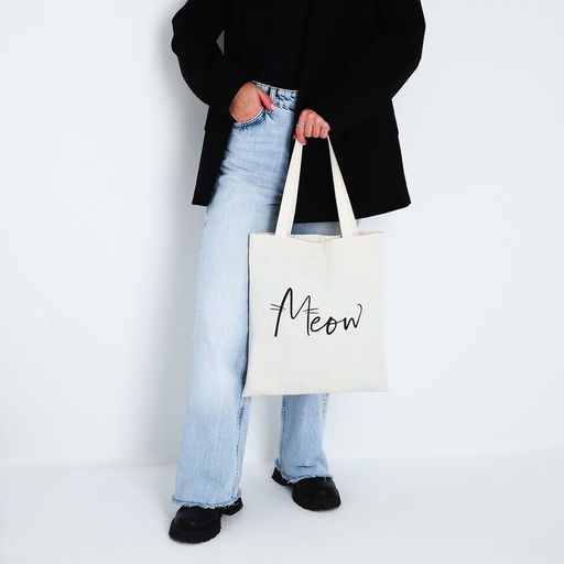 Сумка-шопер Meow без молнии, без подкладки, цвет бежевый - NAZAMOK KIDS фото 2