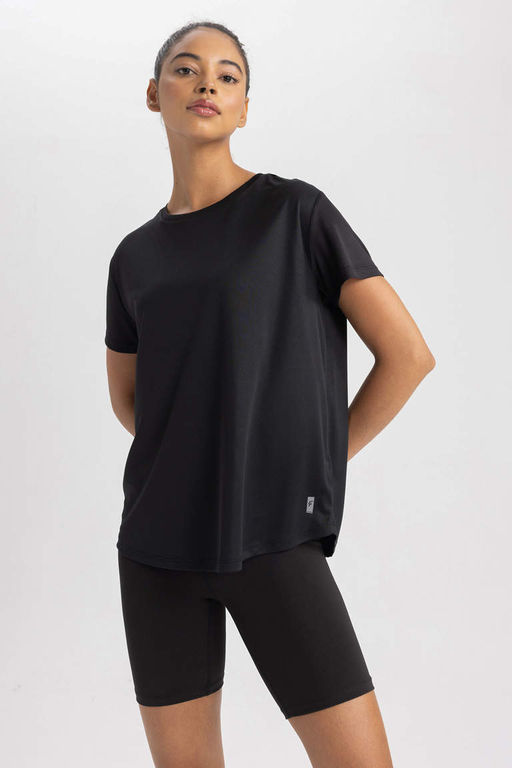 DeFactoFit Comfort Fit Спортивная футболка с круглым вырезом и короткими рукавами  фото 7