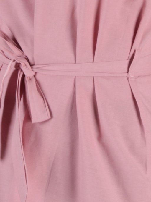 829 PINK Платье хлопковое с поясом Fashion