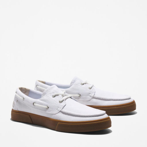 Мужские мокасины Timberland UnionWharf2.0EK+ 2EyeBoat белые  фото 3