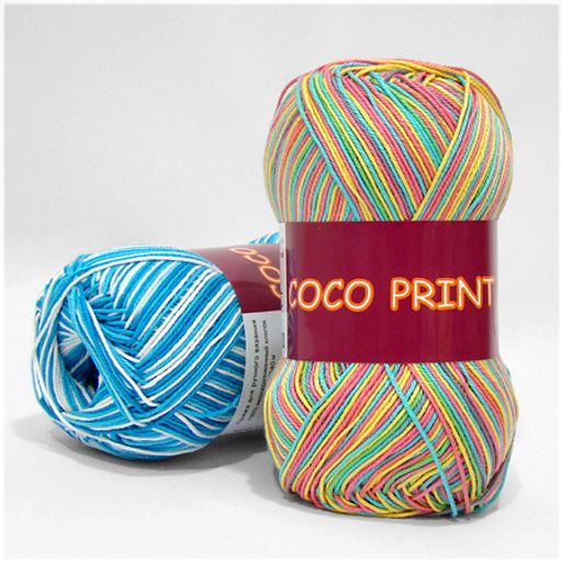 Цена за 10 мотков пряжи Coco Print