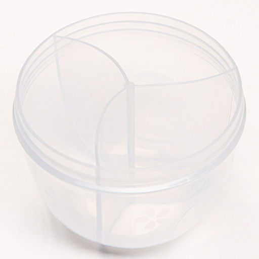 Контейнер для хранения детского питания, 3 секции по 90 мл., 9.2×8.8×8 см, 270 мл., голубой