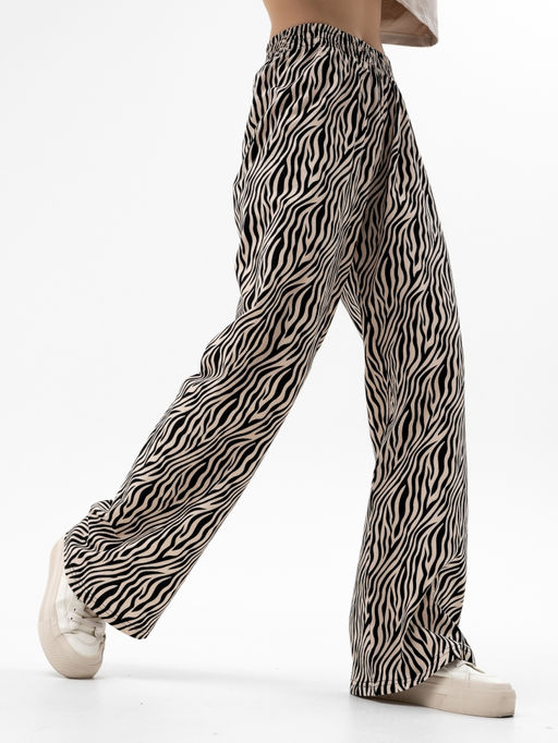 Стильные брюки из хлопка,черно-бежевые - Binita фото 4