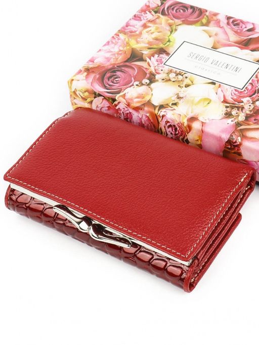 Маленький женский кожаный кошелек Sergio Valentini СВ 8134/1-004 фото 4