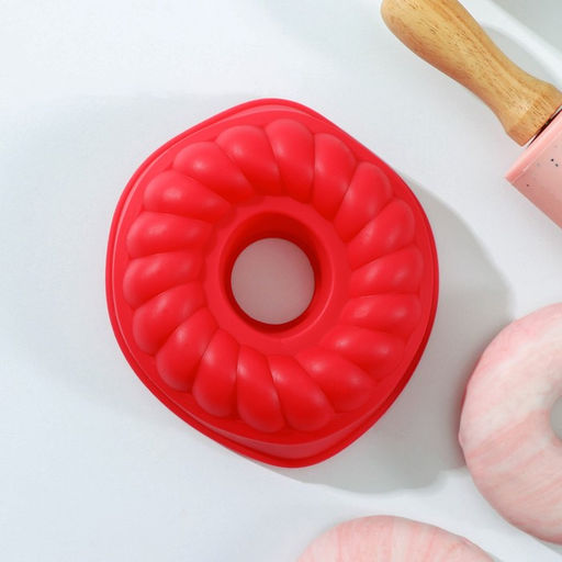 Форма для выпечки «Немецкий кекс. Косичка», силикон, d=11 см, цвет МИКС