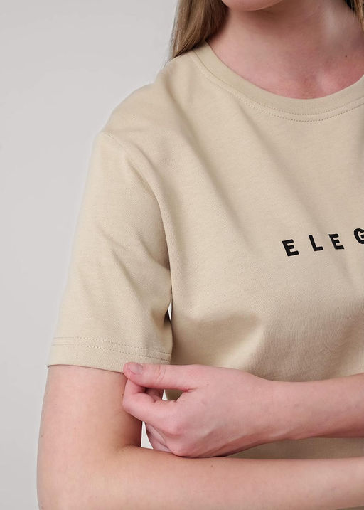 CLE Футболка жен. 256683кдт_п бежевый - Clever wear фото 6