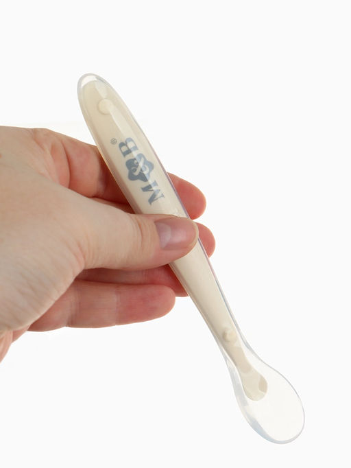 Mum&Baby Ложка для первого прикорма в контейнере, бежевая