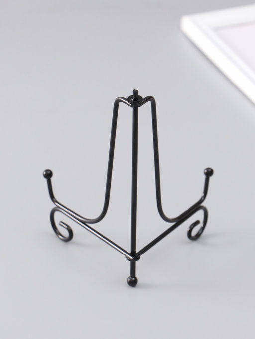 Подставка для тарелки декоративной d=15-18 см «Узорная», металл, 15×9.5 см, чёрная, набор 5 шт.