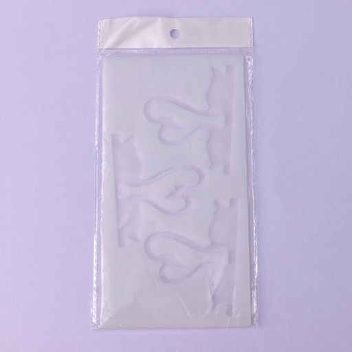 Цена за 3 шт. Форма для шоколада Пара лебедей, силикон, 3 ячейки, 20?10.5?0.3 см, прозрачная