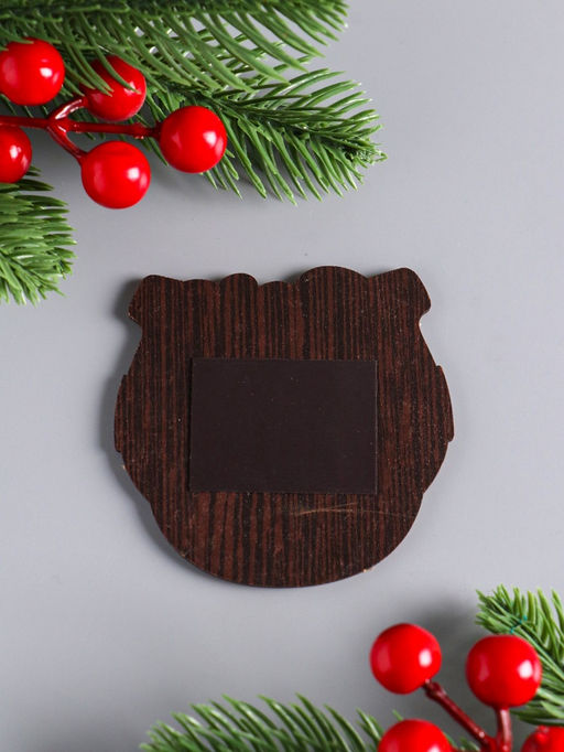 Цена за 3 шт. Магнит на холодильник «Новогодняя подкова с конём. Любви и нежности», 7×7 см