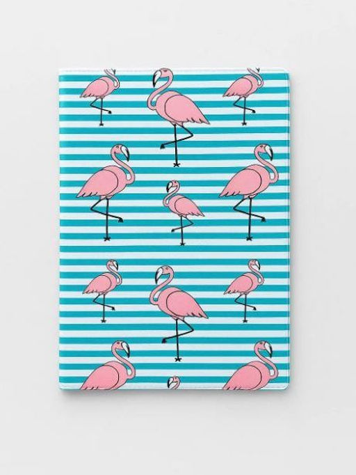 ОБЛОЖКА ДЛЯ ПАСПОРТА ФЛАМИНГО BLUE, плотность 600 мкм