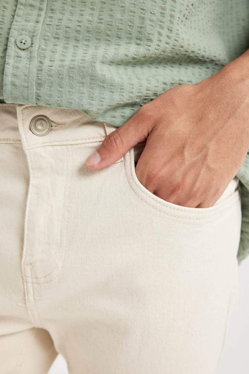 Джинсовые брюки Sergio Regular Fit Normal Mold с нормальной талией и зауженными штанинами - Defacto фото 5