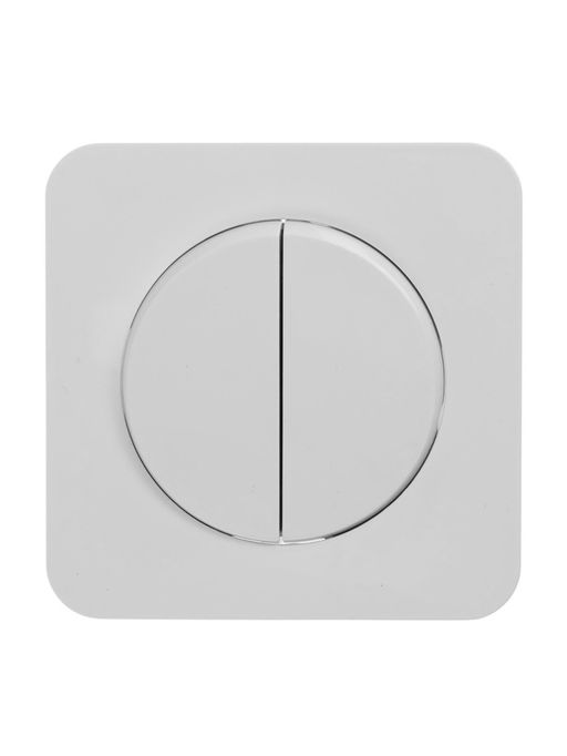 Выключатель проходной, серия Circular, 10 А, двухклавишный, скрытый монтаж, белый