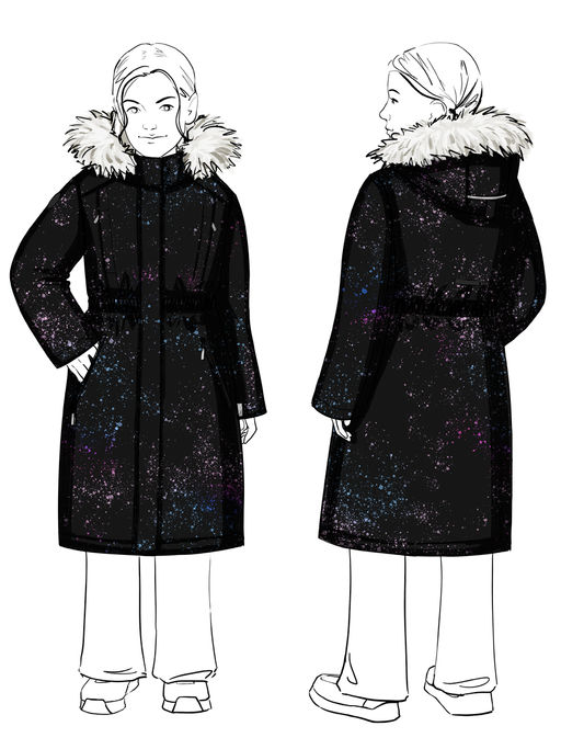 ПАЛЬТО 6з1824 черный/фуксия - Nikastyle фото 2