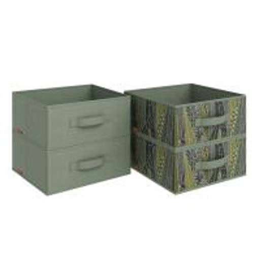 VAL GR-BOX-2S2F Короба стеллажные, без крышки, 31*31*15 см, набор 4 шт., GREEN, шт