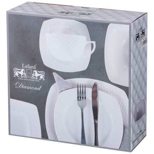 САЛАТНИК LEFARD ДИАМАНД КВАДРАТ 18,5*18,5*6,4СМ 850МЛ СМ  фото 2