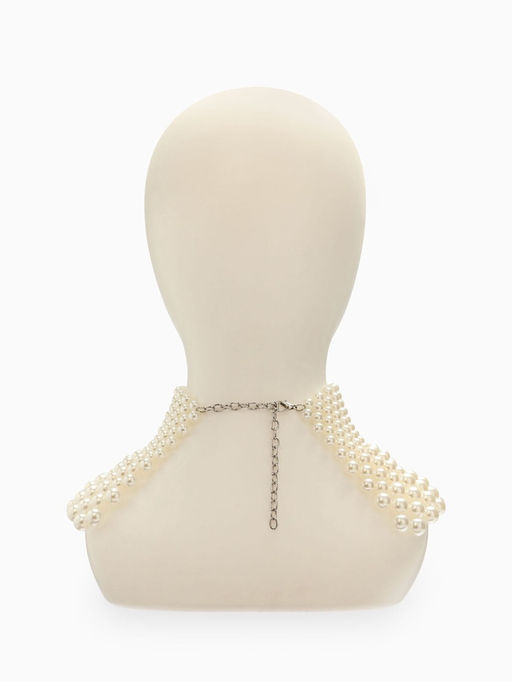 Колье-чокер жемчуг Богема. Россыпь, белое, d=8/10/12