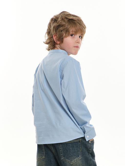 Рубашка голубая для школы на праздник UD 7950 голубой - Mini maxi фото 2