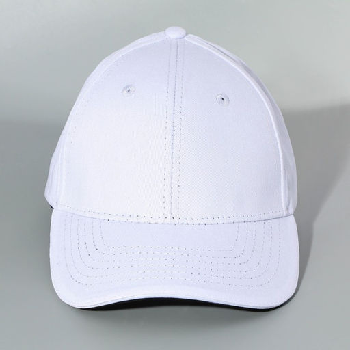 Кепка однотонная, белая, хлопок