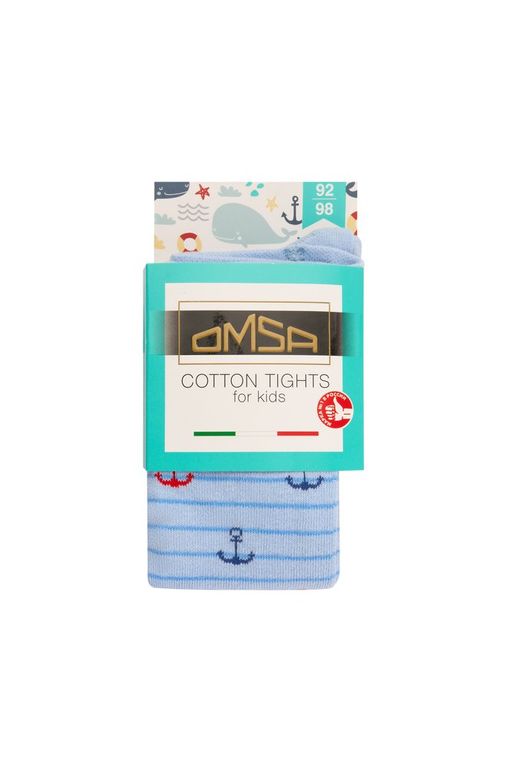 OMSA kids Collant 13P62-1 с рисунком (якорь/полос) - Blu Сhiaro  фото 2