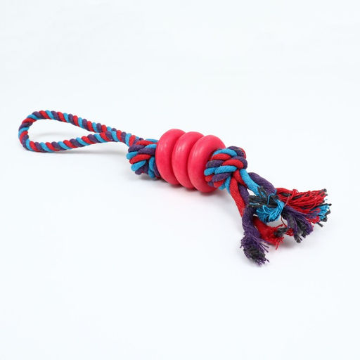 Игрушка канатная Узел с кольцами, до 90 г, микс цветов - Пижон фото 4