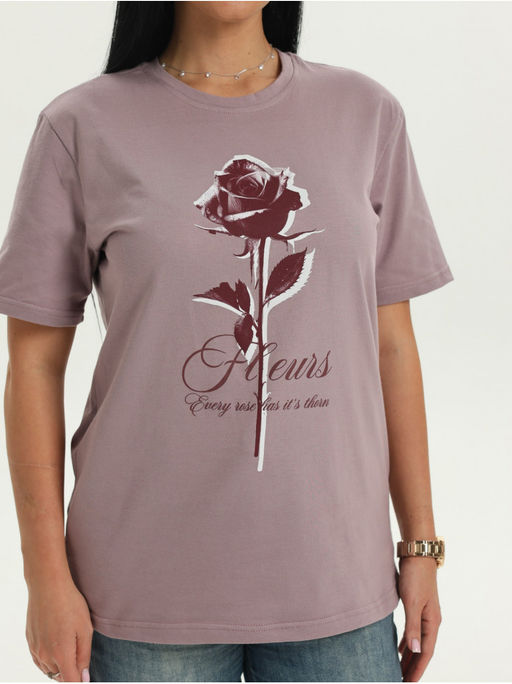 Футболка Роза пудра женская - София фото 2