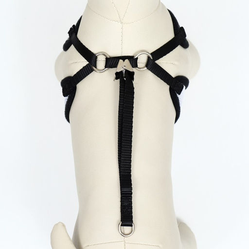 Комплект с мягкой шлейкой и бантиком Морской, размер S, поводок 120 x 1,5 см, ОГ 23-42 см 968377 - Пижон фото 7