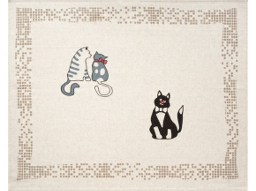 20С130-ШР+К/п.р. 46*60 Полотенце Коты 1 рис. 1020 - Белорусский лен фото 4