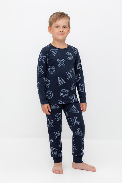 К 1561/индиго,объемные фигуры пижама дет