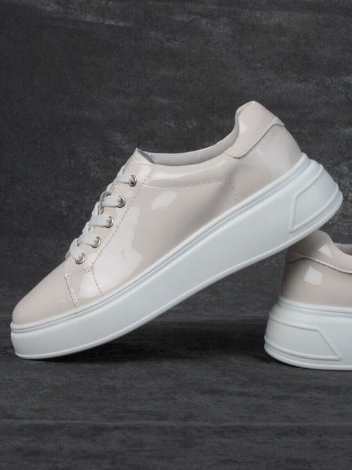 05-PDD215-1 BEIGE Кроссовки женские (натуральная кожа)