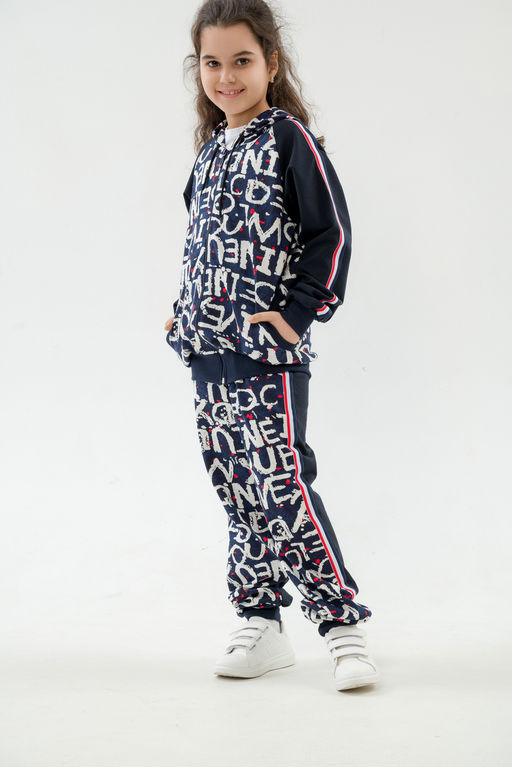Костюм подростковый из футера 2-хн джемпер и брюки SportLand буквы - Амадэль фото 8