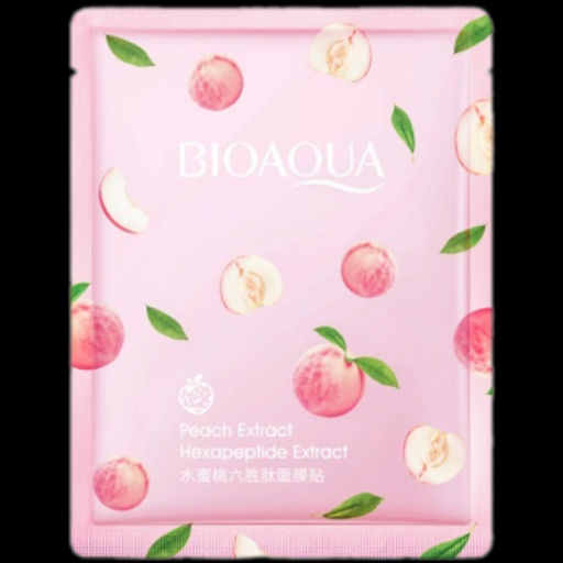 Bioaqua Peach Hexapeptide Extract, 25g - Маска-салфетка для лица с экстрактом персика, 25г