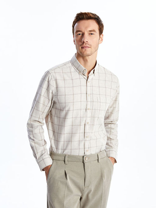 Regular Fit Uzun Kollu Ekose Erkek G?mlek