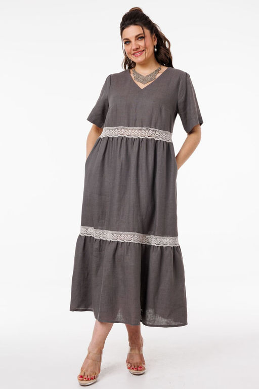 Платье ANELLI 55 пепельное кружево - Таиер фото 4