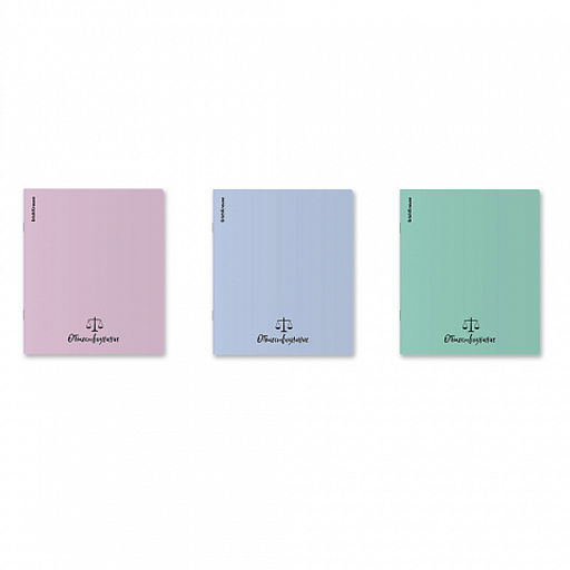 Цена за 6 шт. Тетрадь общая ученическая с пластиковой обложкой на скобе ErichKrause Pastel Bloom ассорти, Обществознание, 48 листов, клетка