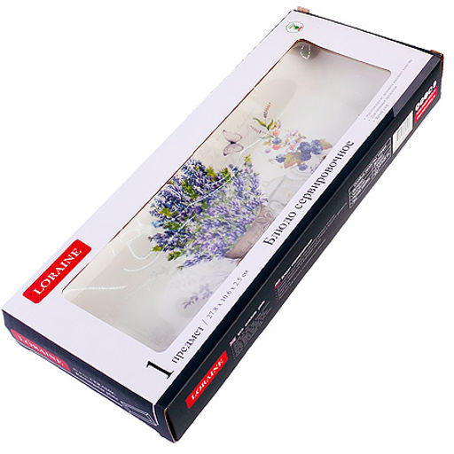 60201 Блюдо сервировочное 28х10,6х3см Утренняя свежесть доломит LR (х24) - Mayer&boch фото 4