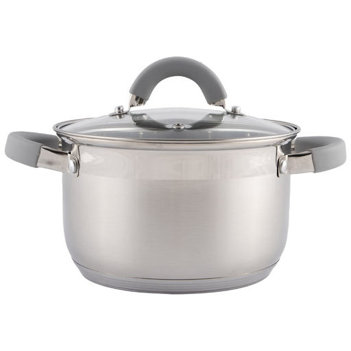 Кастрюля Felicita 2,9л.,из нерж.стали , с. кр. из жаропр.стекла 18*11,5см арт. 009387