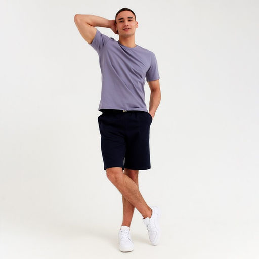 Футболка мужская MINAKU: Basic line MAN, размер 52, серо-голубая