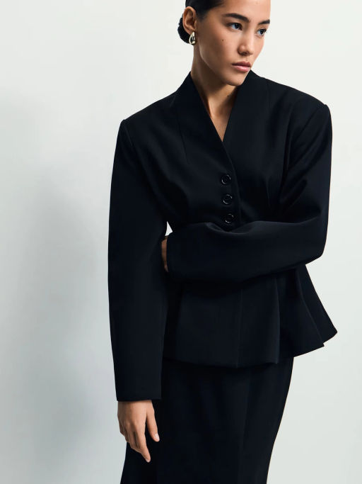 Приталенный жакет с вискозой в составе / Zarina