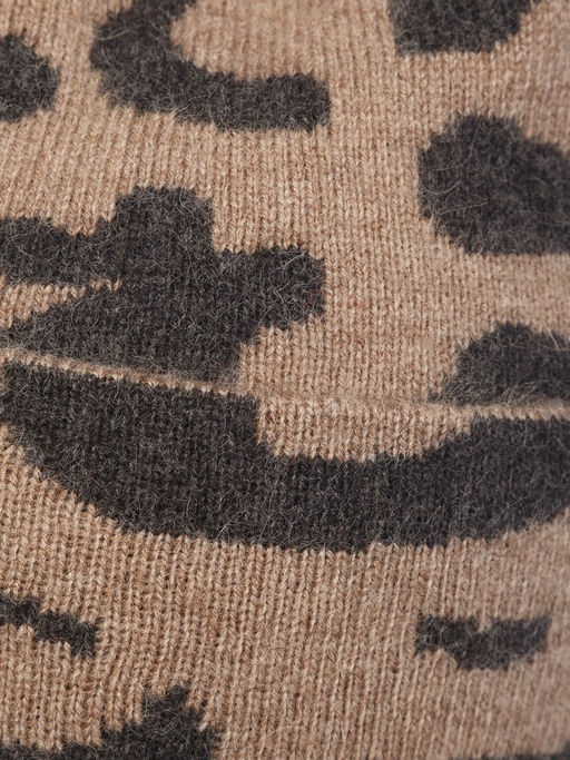 Шапка жен. шерсть+анг+нейл LB-A53059 taupe/d.brown - Labbra фото 3