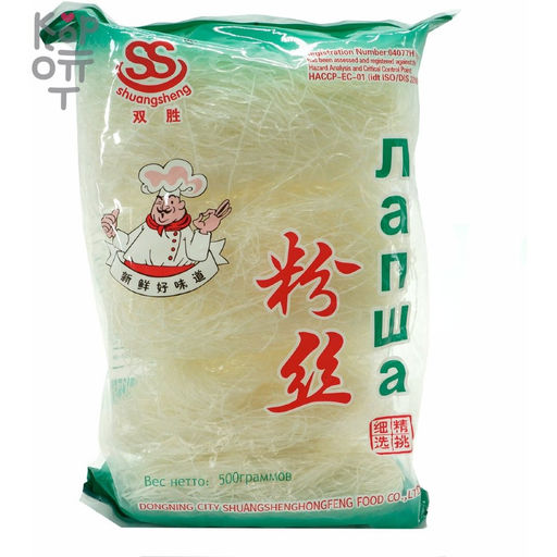 1шт.Лапша Фунчоза  крахмальная лапша, Shuangsheng, 140гр.,